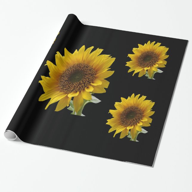Sonnenblumenpapier Geschenkpapier (Ungerollt)