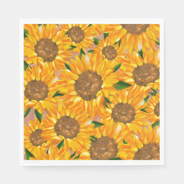 Sonnenblumenpapier Napkin Serviette (Vorderseite)