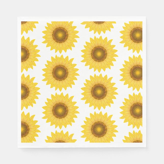 Sonnenblumenpapier Napkins Serviette (Vorderseite)