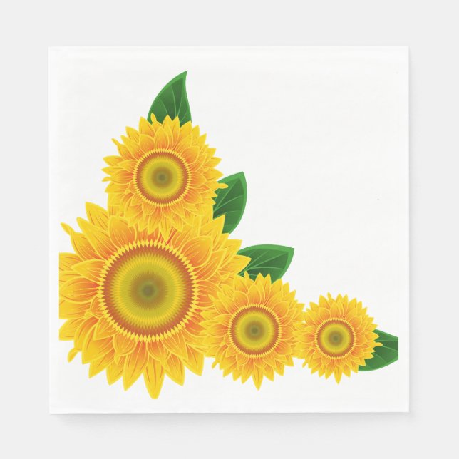 Sonnenblumenpapier Napkins Serviette (Vorderseite)