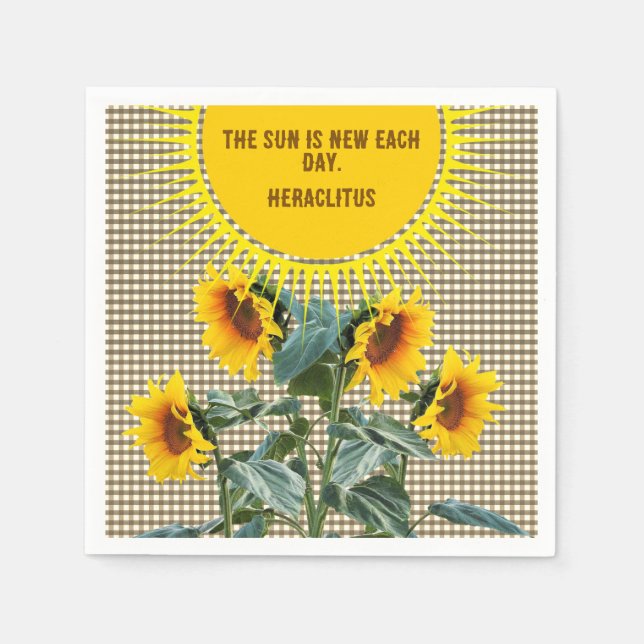 Sonnenblumenpapier Party Napkins Serviette (Vorderseite)