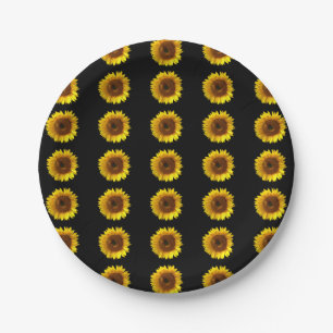 Sonnenblumenpapierplatte Pappteller