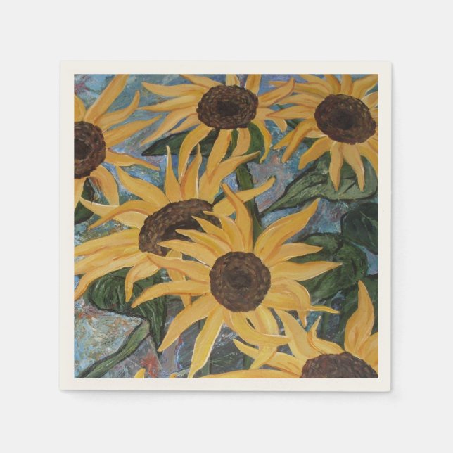 Sonnenblumenpapierservietten Serviette (Vorderseite)