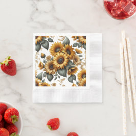 Sonnenblumenpfanne Serviette