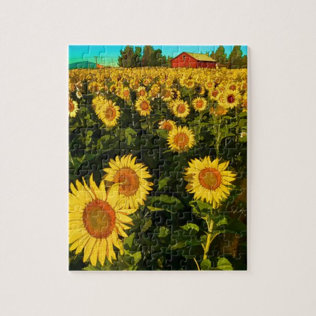 Sonnenblumenpuzzle von Francoise Puzzle (Vertikal)