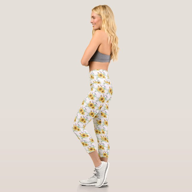 Sonnenblumenquelle Capri Leggings (Links)