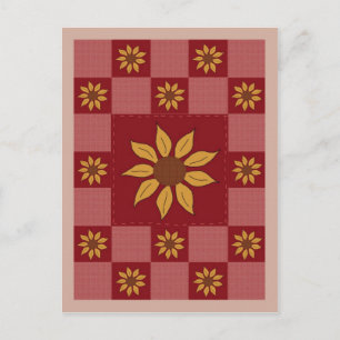 Sonnenblumenquilt Postcard Postkarte