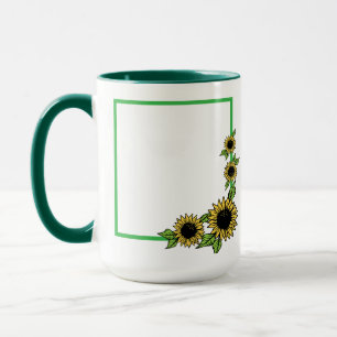 Sonnenblumenrahmen Tasse