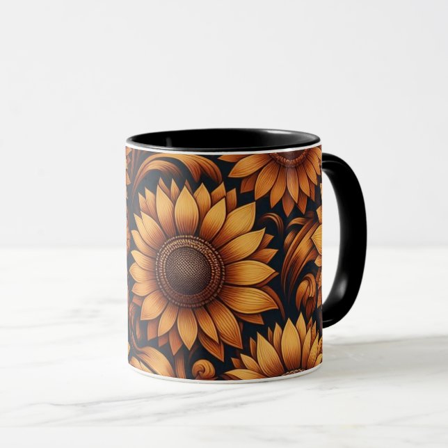 Sonnenblumensaison Tasse (VorderseiteRechts)