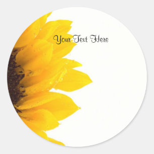 Sonnenblumenschablone Runder Aufkleber