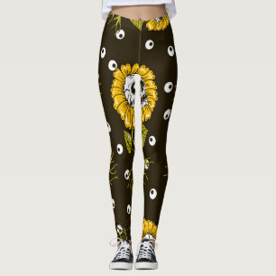 Sonnenblumenschädel: Einzigartiges, nahtloses Must Leggings