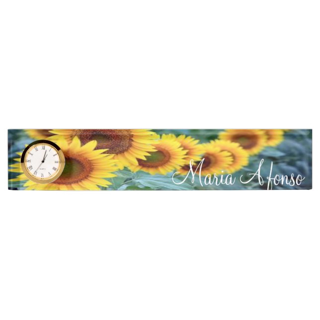 Sonnenblumenschild Namensplakette (Vorderseite)