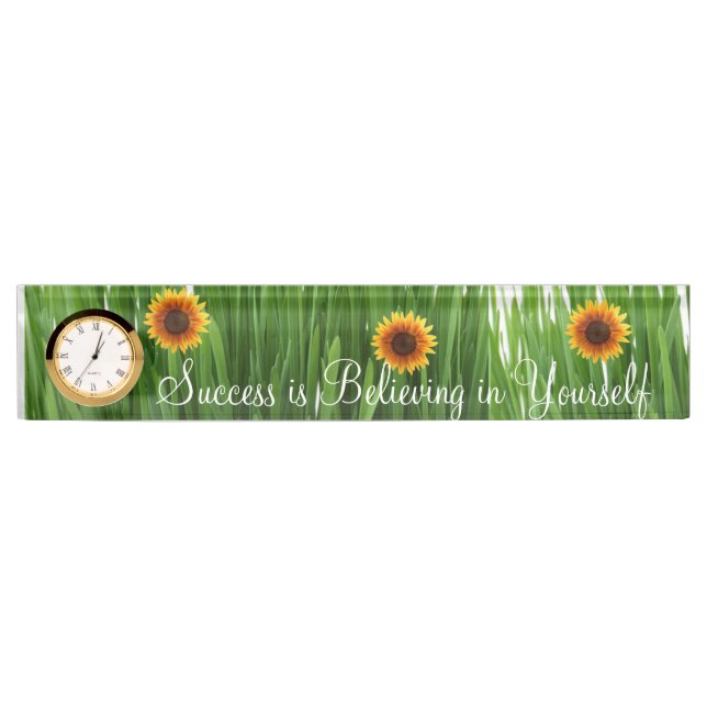 Sonnenblumenschild Namensplakette (Vorderseite)