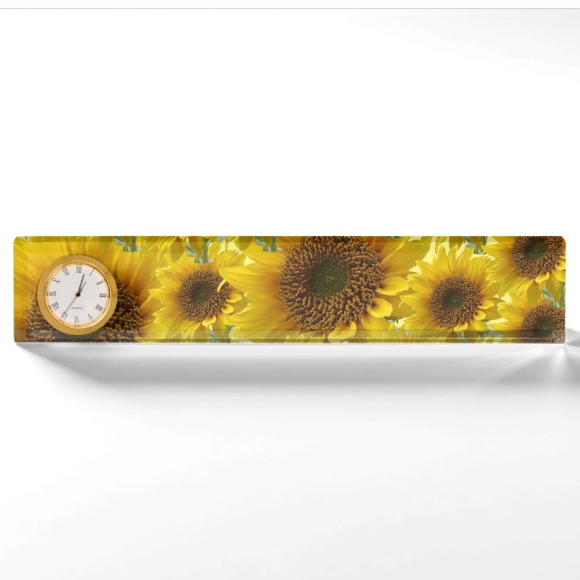 Sonnenblumenschild Namensplakette (Vorderseite)
