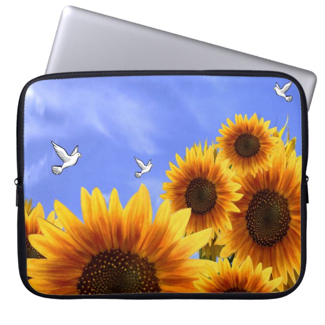 Sonnenblumenschlauch für Ipad Laptopschutzhülle (Vorderseite)