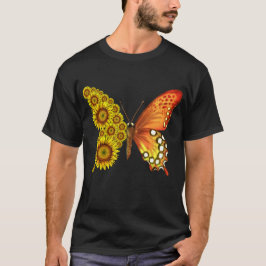 Sonnenblumenschmetterling Vintag T-Shirt