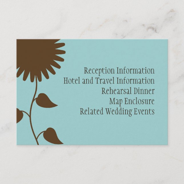 Sonnenblumenschutzkarte auf blau begleitkarte (Vorderseite)