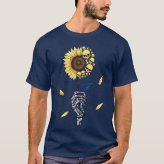 Sonnenblumenskelett T-Shirt
