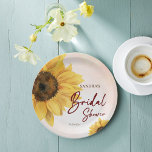 Sonnenblumensommer Herbst Brautparty gedruckt Pappteller<br><div class="desc">Sonnenblumenfall Brautparty Vorlage gedruckte Teller,  Aquarellsonnenblume für Sommer Herbst Sonnenblumen Brautparty Thema personalisiert Geschirr Dekoration.</div>