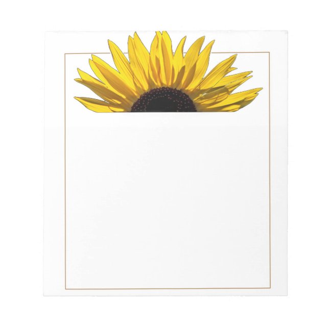 Sonnenblumensonne Notizblock (Vorderseite)