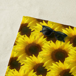 Sonnenblumenspass in der Sonne Strandtuch