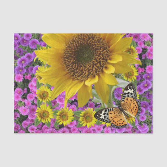 Sonnenblumenspülung Seidenpapier (Vorderseite)