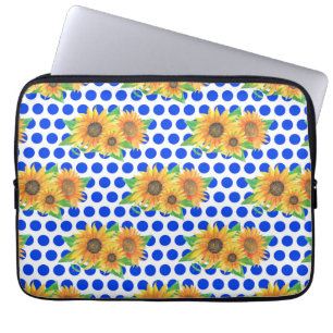 Sonnenblumenstickerei Laptopschutzhülle
