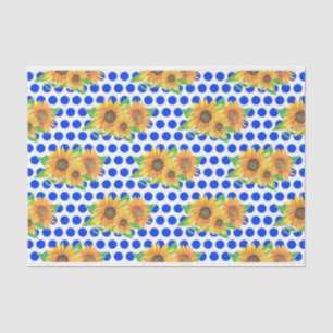 Sonnenblumenstickerei Seidenpapier