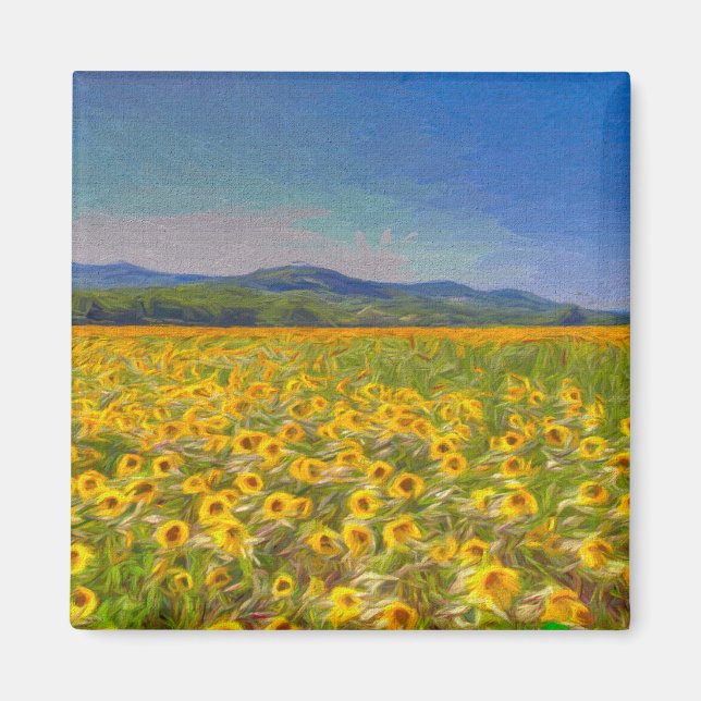 Sonnenblumenstrände Magnet (Vorne)