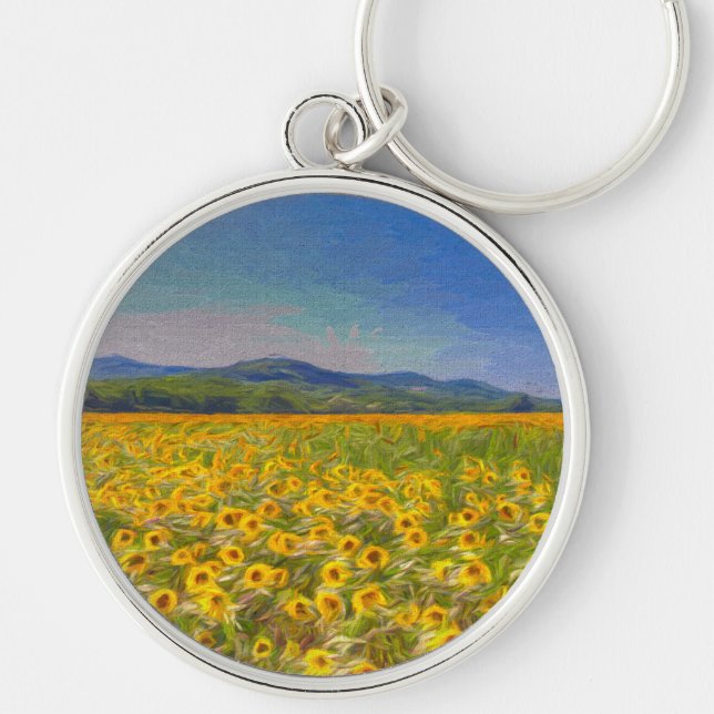 Sonnenblumenstrände Schlüsselanhänger (Vorne)