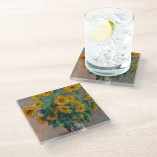 Sonnenblumenstrauß von Claude Monet Glasuntersetzer