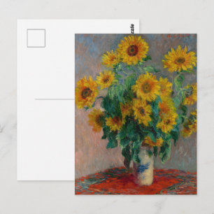 Sonnenblumenstrauß von Claude Monet Postkarte