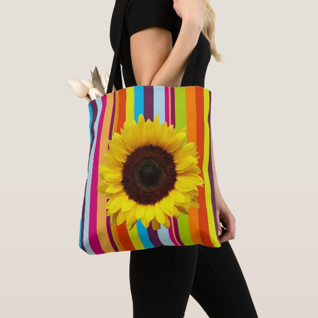 Sonnenblumenstreifen-Tasche (Von Nahem)