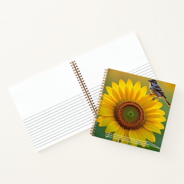 Sonnenblumensymbolik Notizbuch (Innenseite)