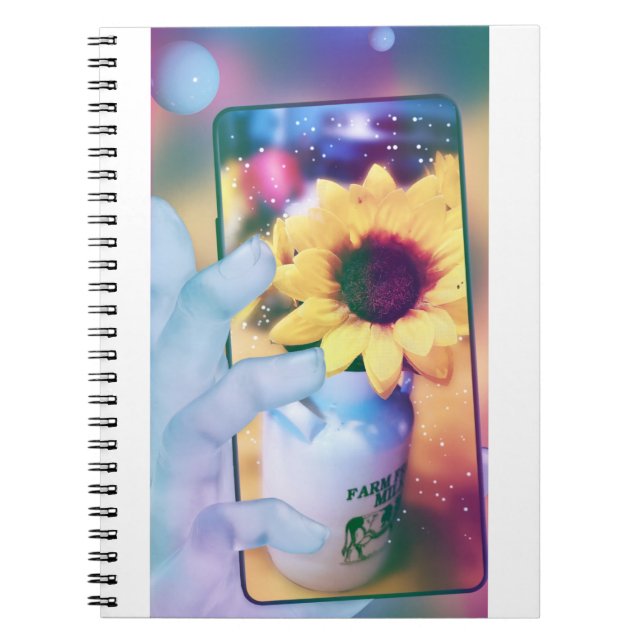 Sonnenblumentelefon Notizblock (Vorderseite)