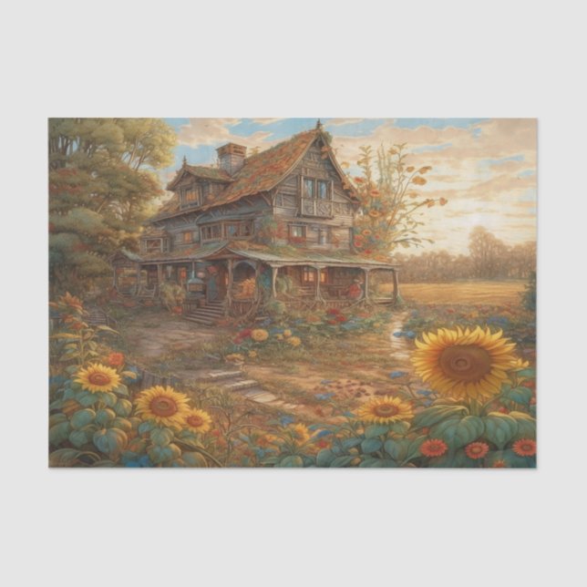 Sonnenblumenträume Seidenpapier (Vorderseite)