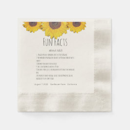 Sonnenblumentrio - Fun Fakten Napkins Serviette
