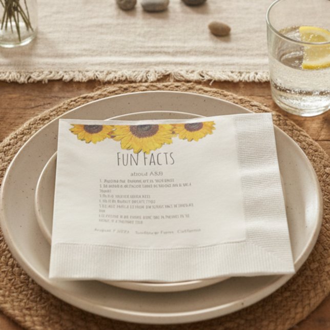 Sonnenblumentrio - Fun Fakten Napkins Serviette (Von Creator hochgeladen)