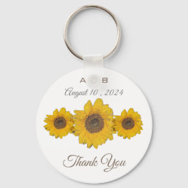 Sonnenblumentrio - Gastgeschenke Hochzeiten Schlüsselanhänger