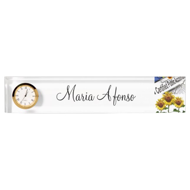 Sonnenblumenübersicht Namensplakette (Vorderseite)