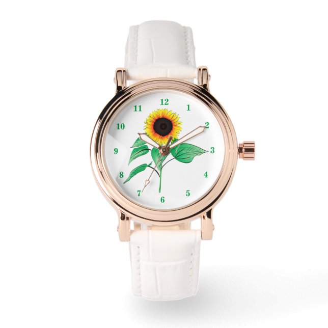 Sonnenblumenüberwachung Moderne Armbanduhr (Vorderseite)