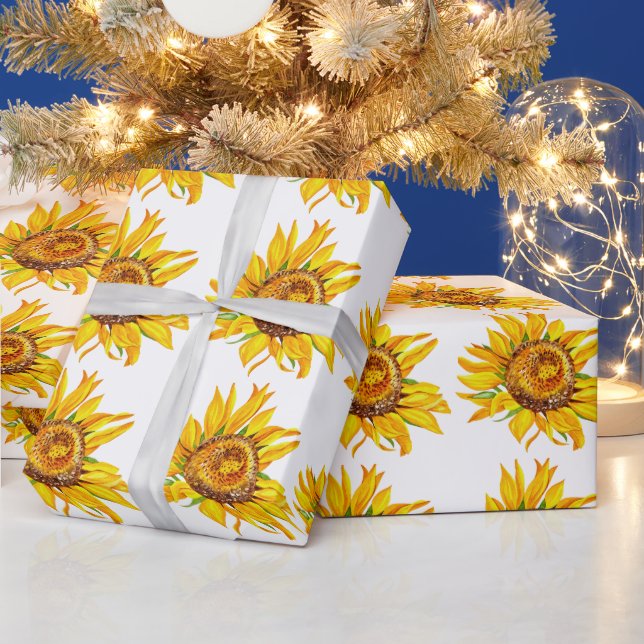Sonnenblumenwasser-Blume Geschenkpapier (Feiertage)