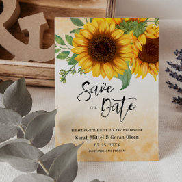 Sonnenblumenwasser Save the Date Einladung