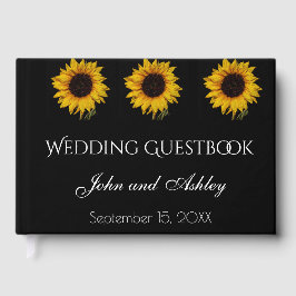 Sonnenblumenwassertropfen Hochzeit Gästebuch