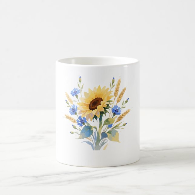 Sonnenblumenwiese Kaffeetasse (Mittel)