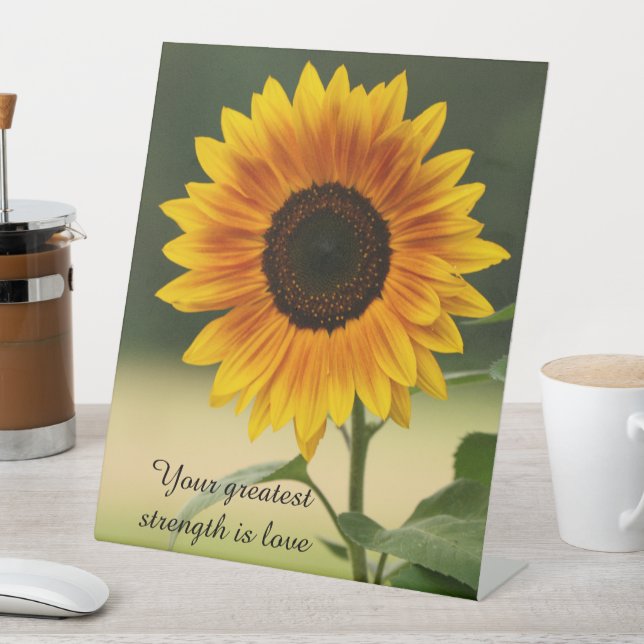 Sonnenblumenworte des Weisheitskönigs Sockelschild (In Situ)