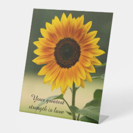 Sonnenblumenworte des Weisheitskönigs Sockelschild