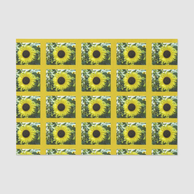 Sonnenblumenzapier Seidenpapier (Vorderseite)