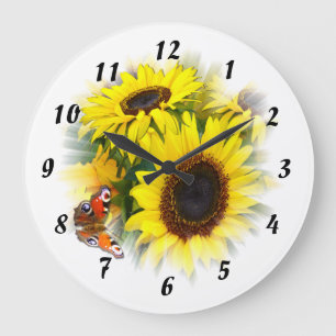 Sonnenblumenzeit Große Wanduhr