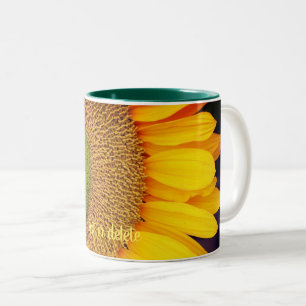 Sonnenblumenzentrum Nah Personalisiert Zweifarbige Tasse